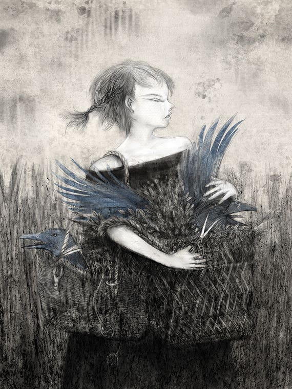 Charcoal XI Crow Basket by Hiroyuki Kurava