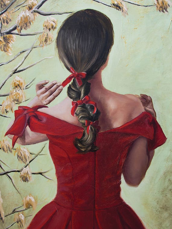 Woman In Red by Inna Medvedeva