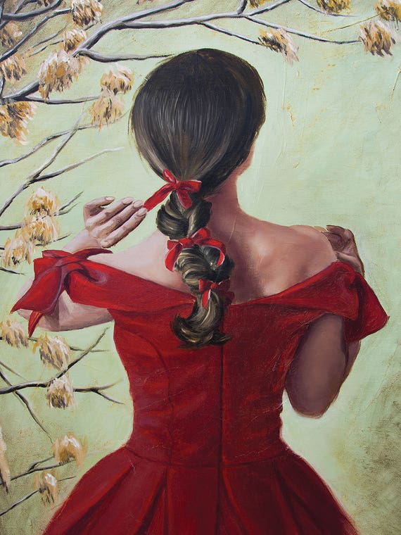 Woman In Red by Inna Medvedeva