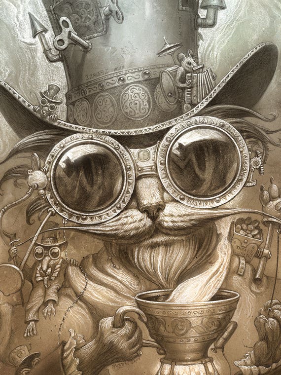 Steampunk Cat by Jeff Haynie