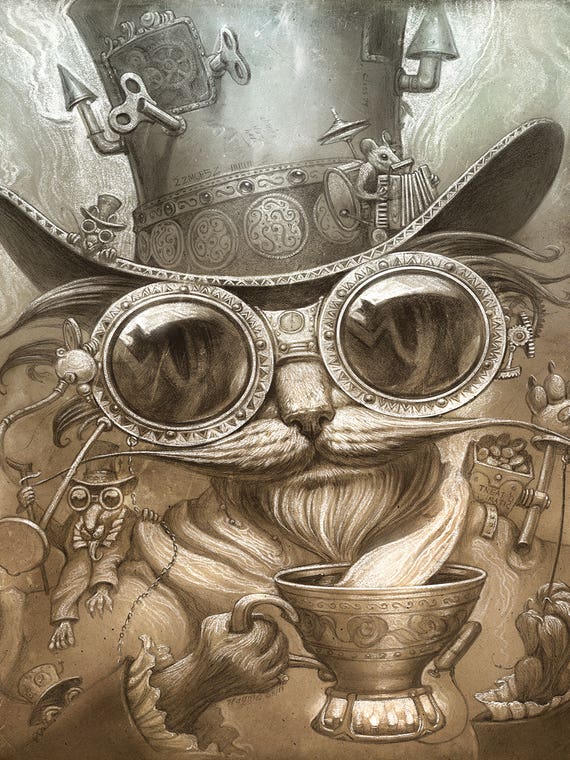 Steampunk Cat by Jeff Haynie