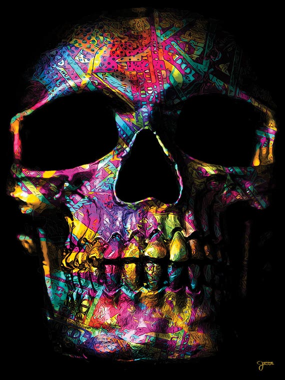 Pink Money Skull by The Dope Art 