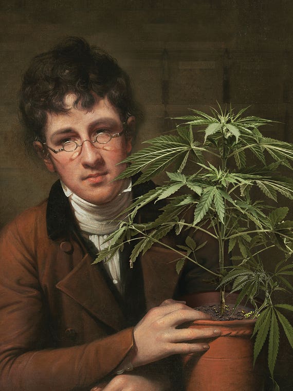 Rubens Peale With A Cannabis by José Luis Guerrero