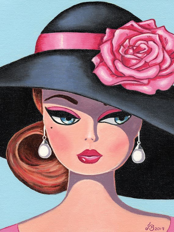 Pink Silk Rose by Julie's Retro Art 