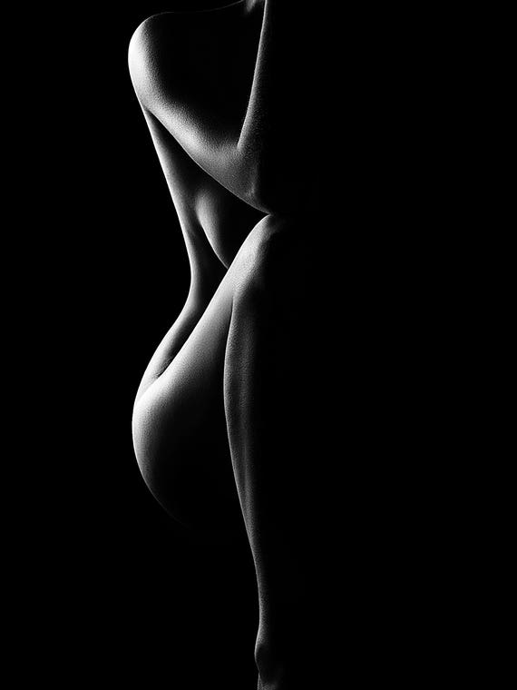 Silhouette Of Nude Woman by Johan Swanepoel