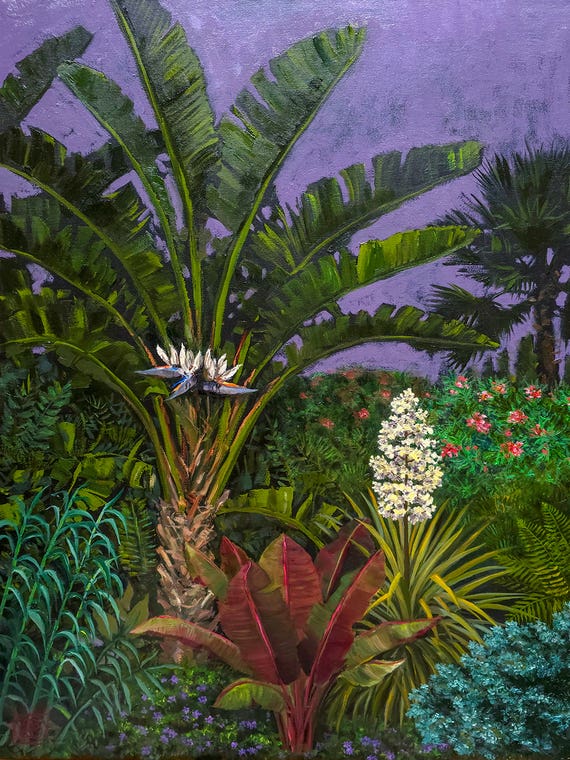 Botanical Gardens At Night by Katia Bellini