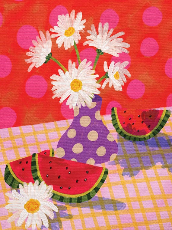 Daisies And Watermelon by Kartika Paramita