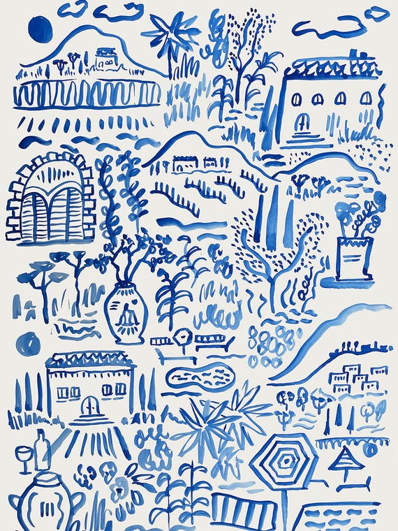 Tuscany -Blue by Karolina Kling