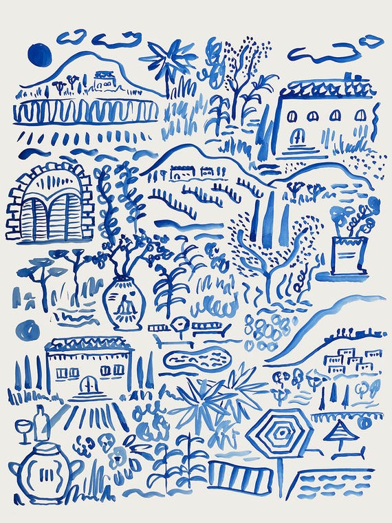 Tuscany -Blue by Karolina Kling