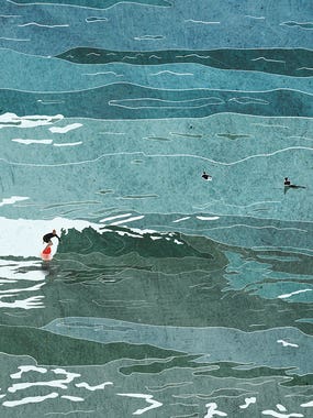 Catching A Wave In Spain by Kristin Marie Steinke