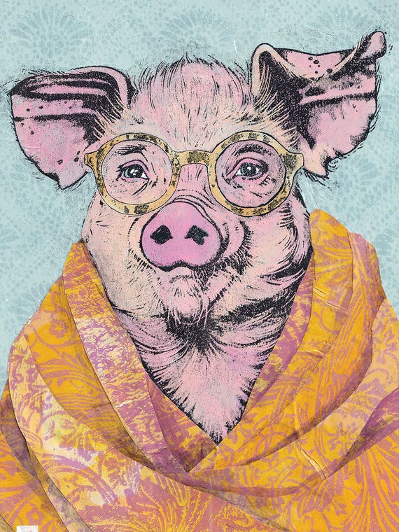 Pig In A Cashmere Shawl by Sharlene Loomis