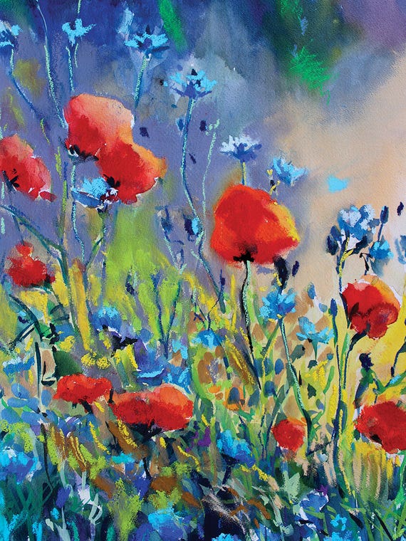 Flores Rojas II by Marina Del Pozo