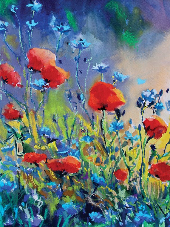 Flores Rojas II by Marina Del Pozo