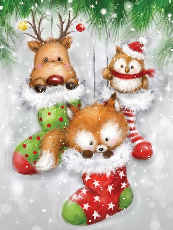 Deer Owl and Fox by MAKIKO