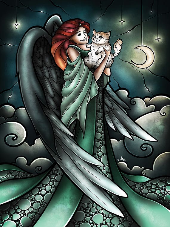 All Cats Do Go To Heaven by Mandie Manzano