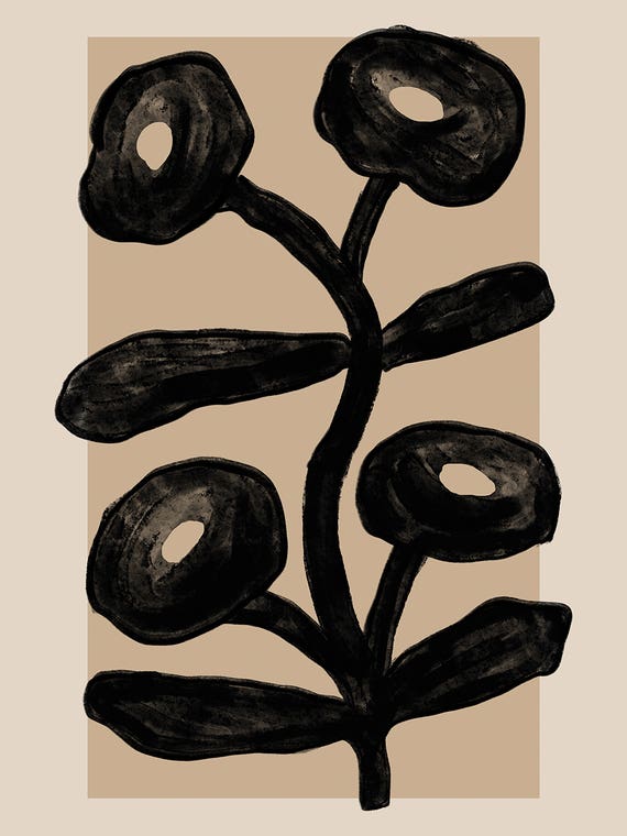 Minimalist Black Floral by Nikki