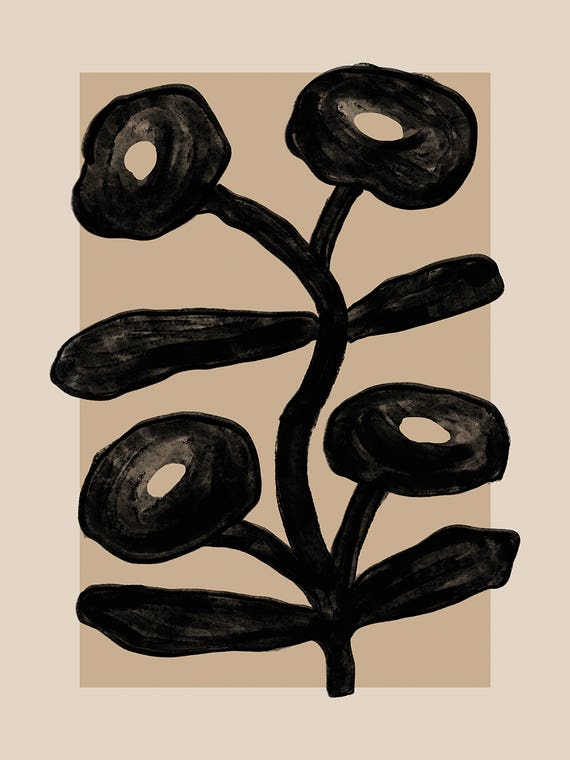 Minimalist Black Floral by Nikki