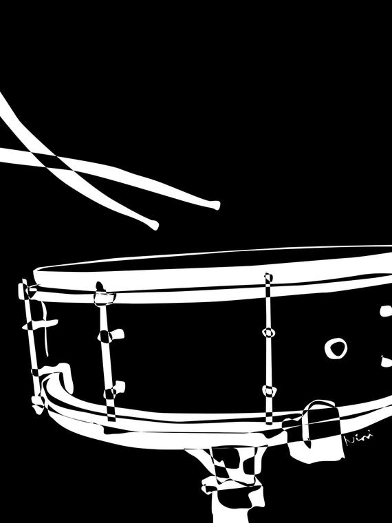 Drum Snare Black by Nissi Corona
