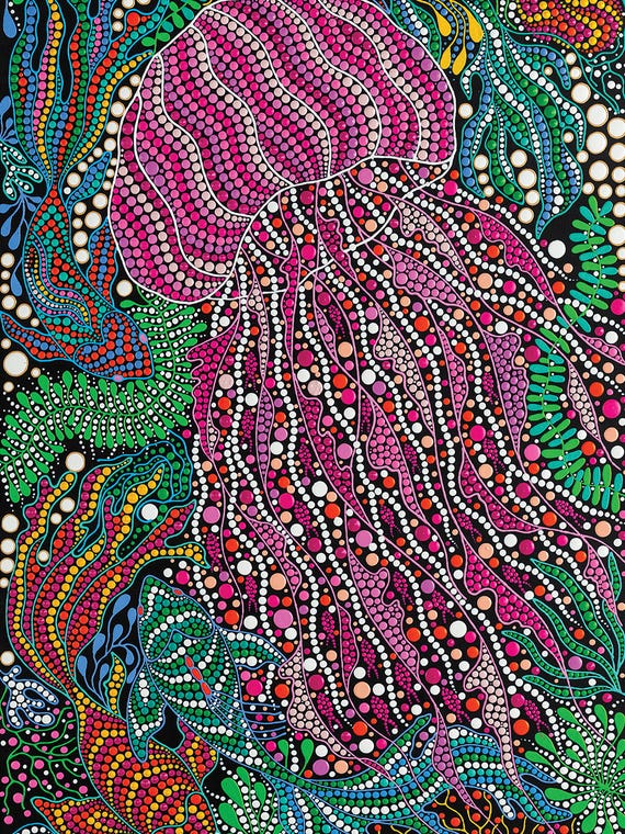 Pink Jellyfish by Oxana Lazari