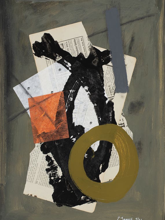 Mixed Media Collage CCLXI by RJamescollage