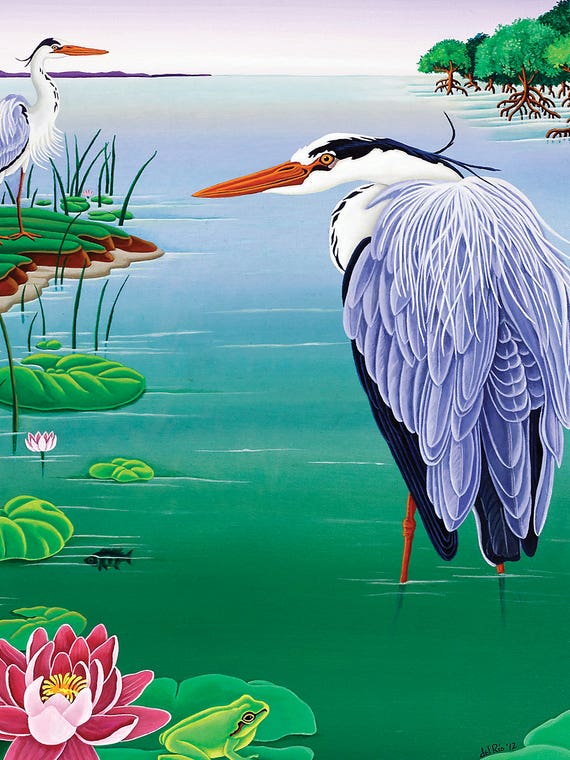 Grey Heron by Raul Del Rio