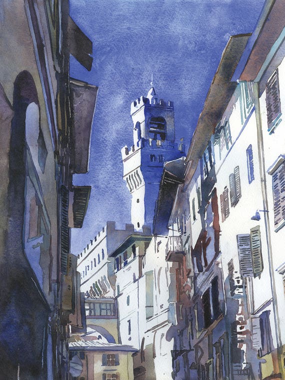 Florence Cityscape - Italy by Ryan Fox Painting 