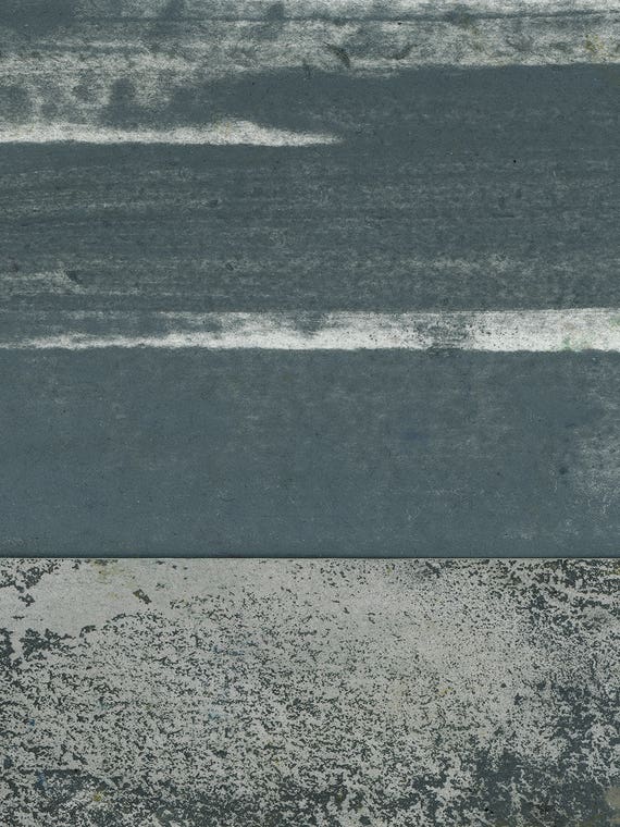 Blue And Gray Horizon Abstract by Sam Ashton