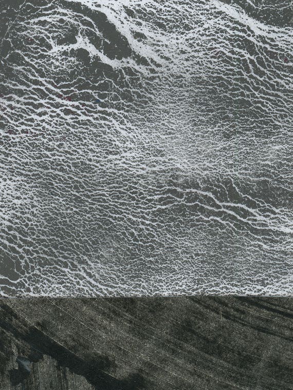 Black And White Textured Abstract by Sam Ashton
