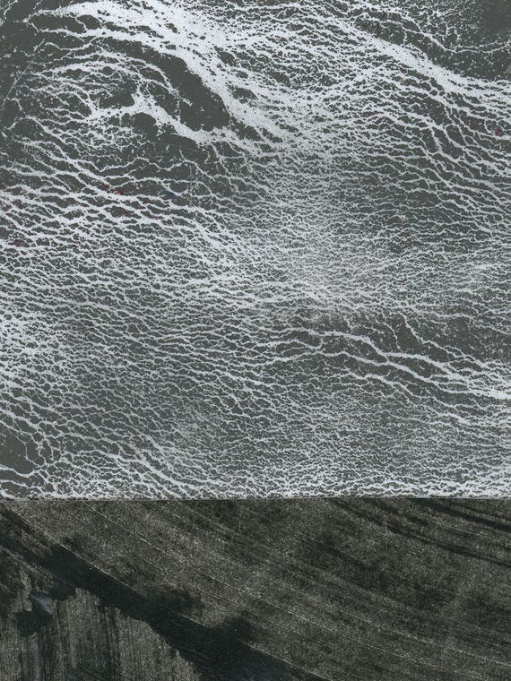 Black And White Textured Abstract by Sam Ashton