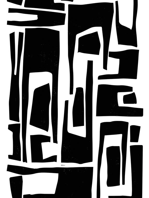 Elongated Modern And Abstract Shapes by Statement Goods