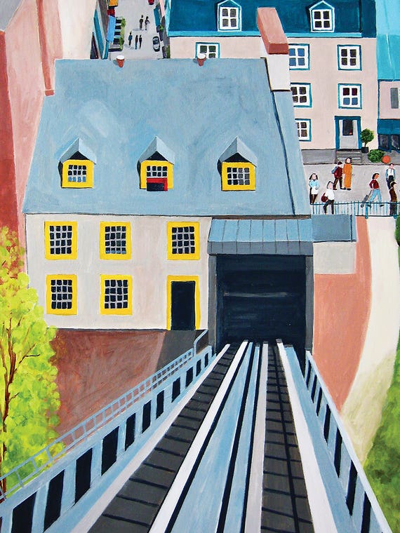 Funicular, Quebec City II by Toni Silber-Delerive