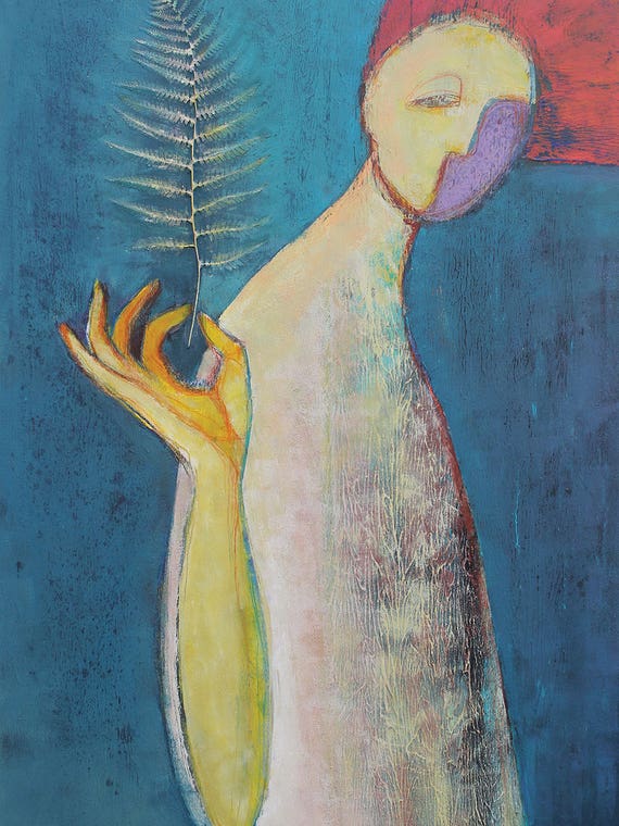 Girl With A Fern by Tatyana Ausheva