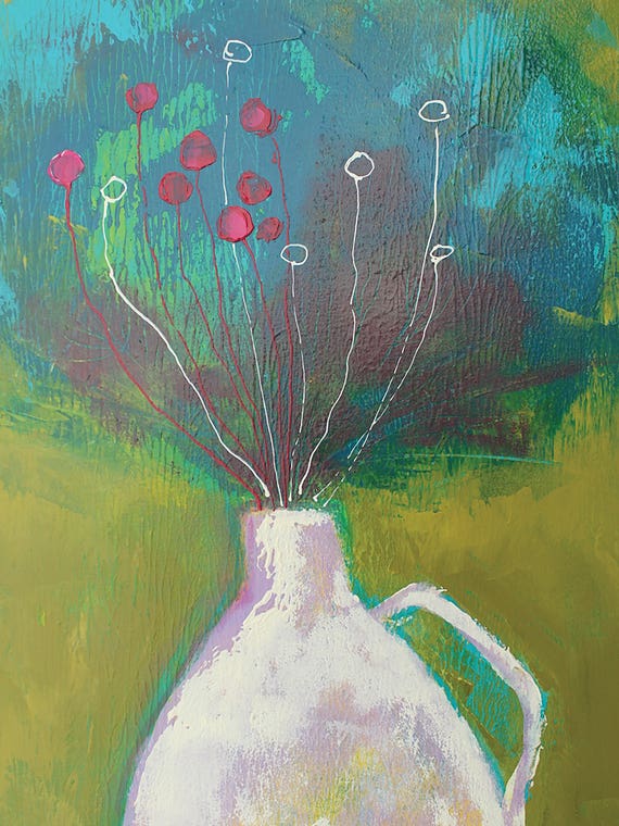 Winter Bouquet In A White Vase by Tatyana Ausheva