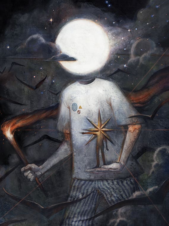 Moonboy And His Starguide by Varsam Kurnia