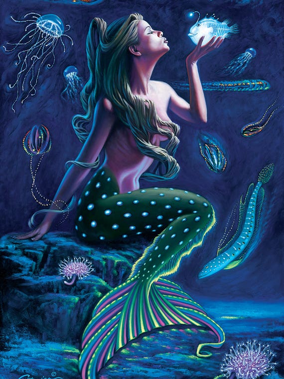 Bioluminescent Mermaid by Wil Cormier