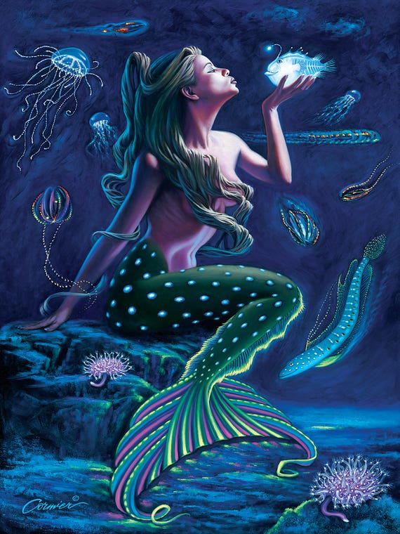 Bioluminescent Mermaid by Wil Cormier