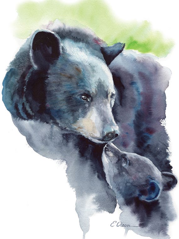 Mother and Baby Bears by Emily Olson