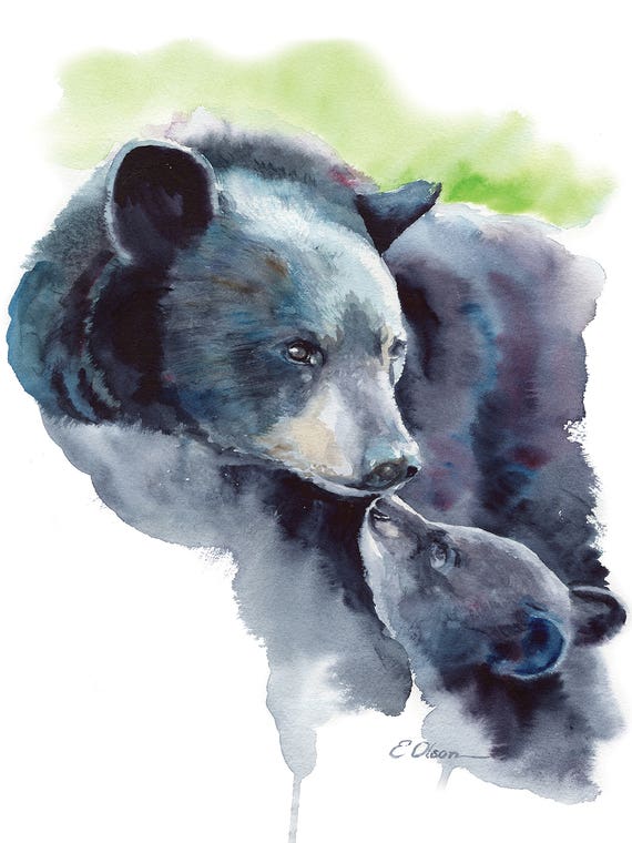 Mother and Baby Bears by Emily Olson