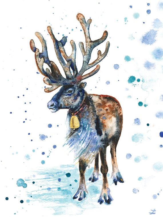 Christmas Reindeer by Zaira Dzhaubaeva