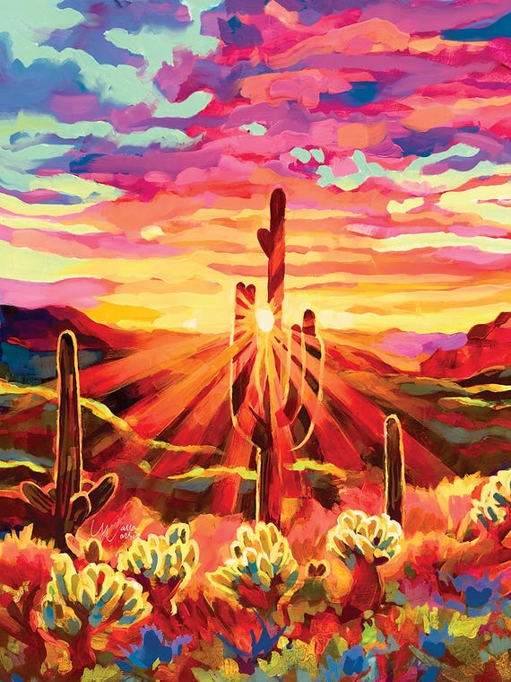 Saguaro Sunset by Maria Morris