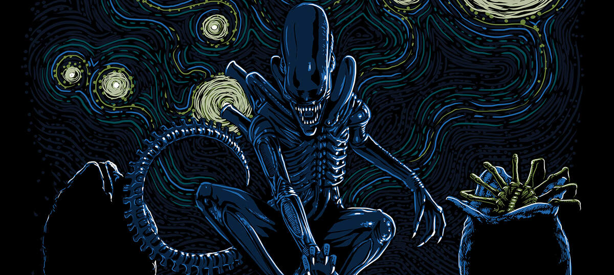 Alien Art Canvas Artwork