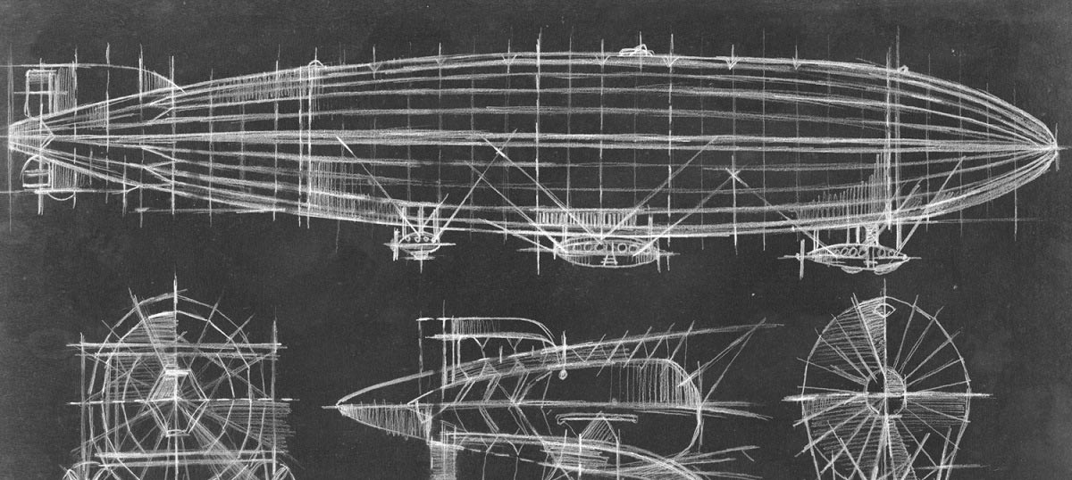 Aviation Blueprints Canvas Art