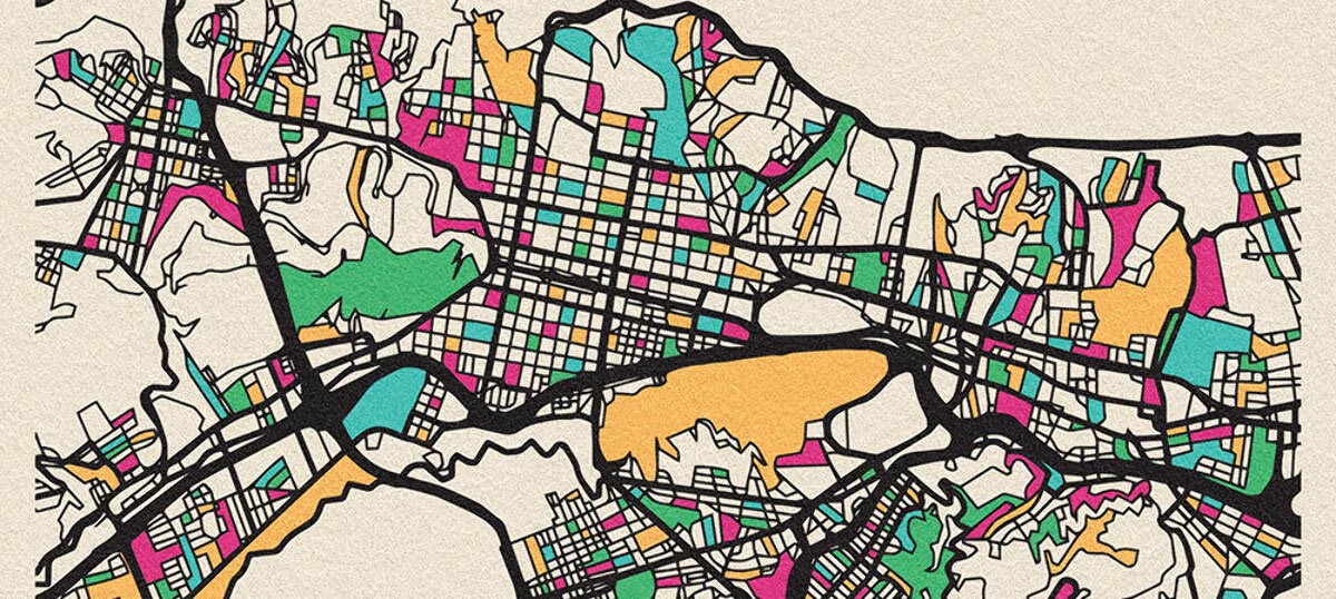 City Maps Canvas Prints