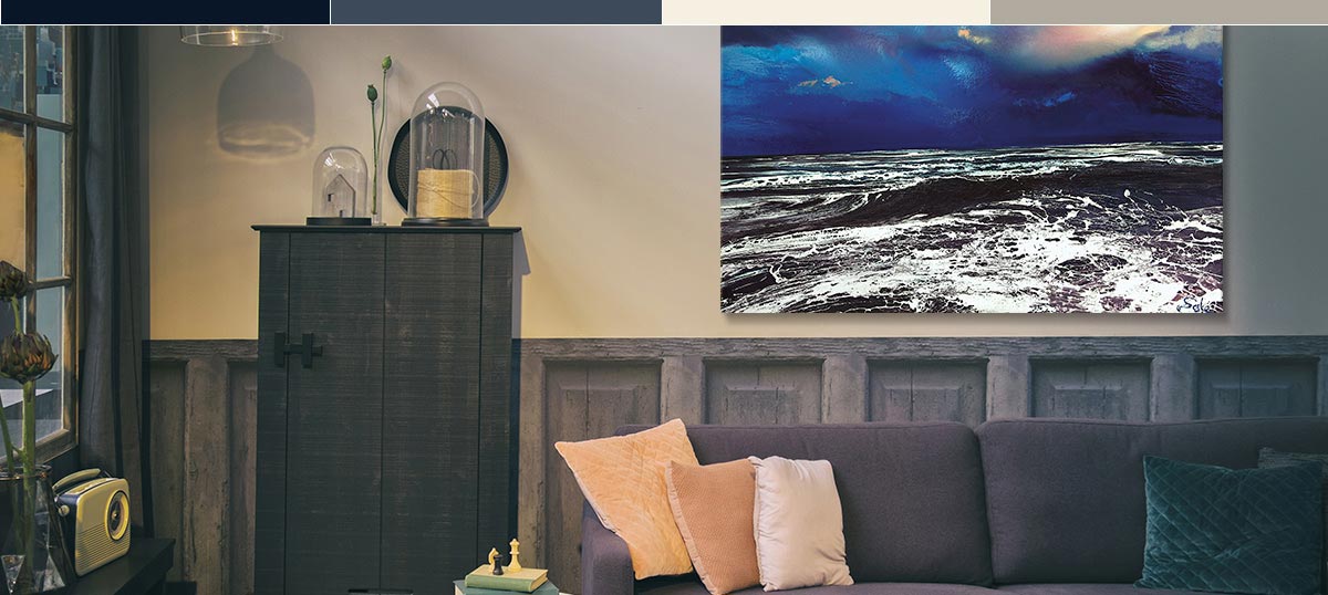Dark & Stormy Blues Art Prints