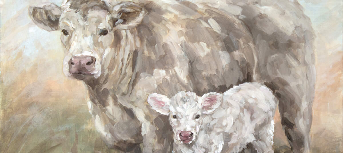Debi Coules Farm Animals Canvas Prints