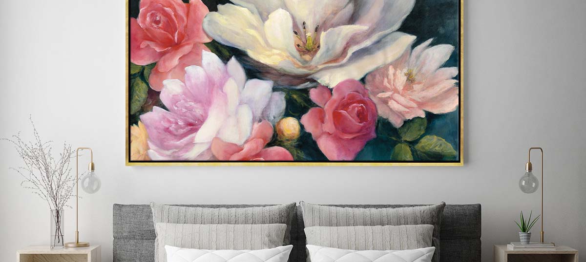 Floral Digital Line Art Set of 2 Wall Art Prints Flower Print 