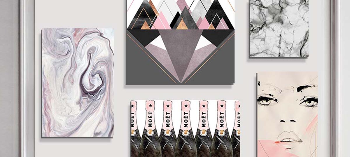 Marble & Blush Canvas Art Prints