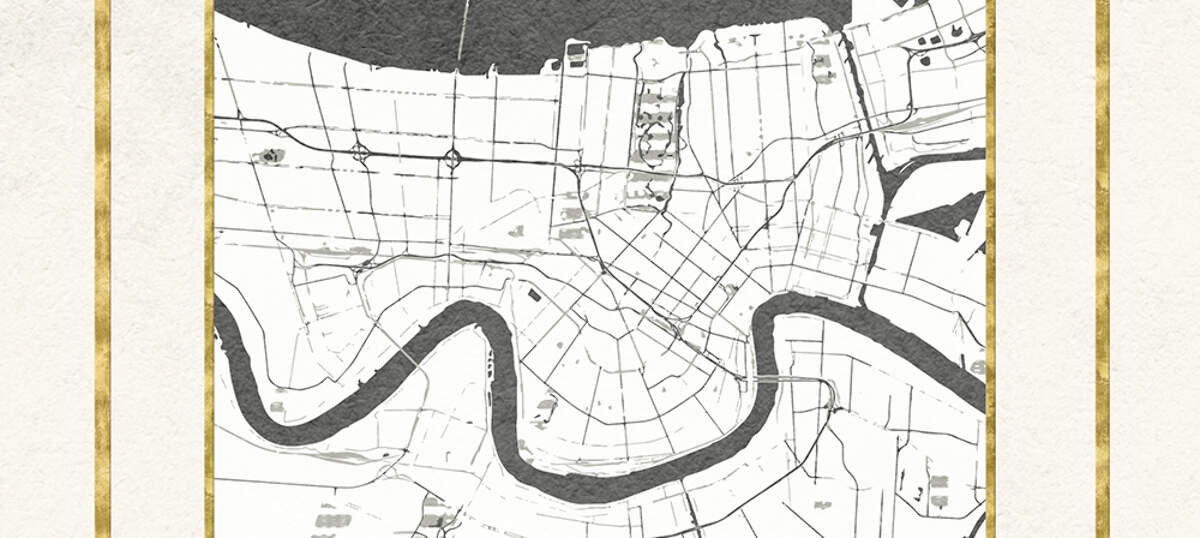 New Orleans Maps Canvas Art