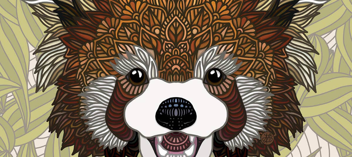 Red Panda Art Canvas Art Prints