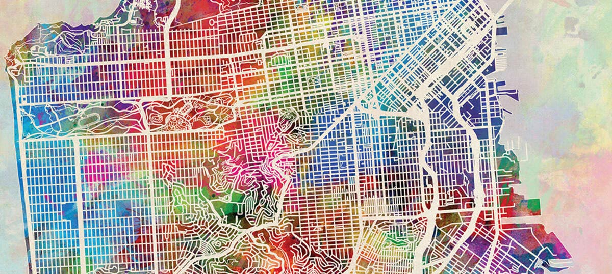 San Francisco Maps Art Prints